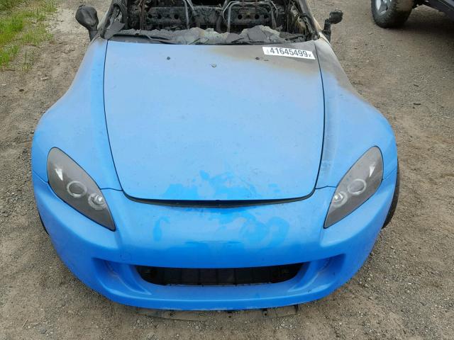 JHMAP21405S001835 - 2005 HONDA S2000 BLUE photo 7