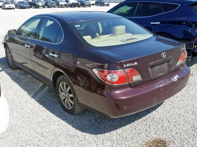 JTHBF30G330123090 - 2003 LEXUS ES 300 BURGUNDY photo 3