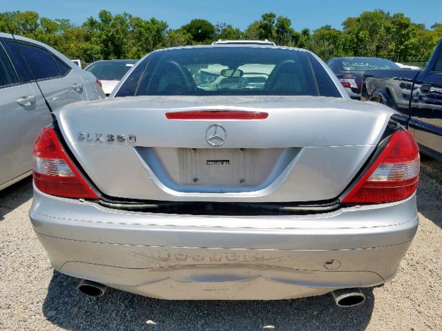 WDBWK56F25F046879 - 2005 MERCEDES-BENZ SLK 350 SILVER photo 6