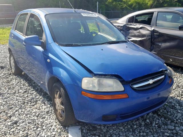 KL1TD62685B294868 - 2005 CHEVROLET AVEO BASE Көк фото 1