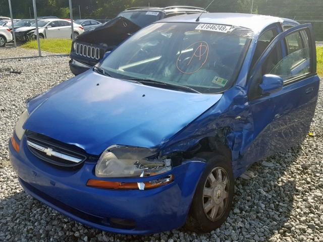 KL1TD62685B294868 - 2005 CHEVROLET AVEO BASE Көк фото 2