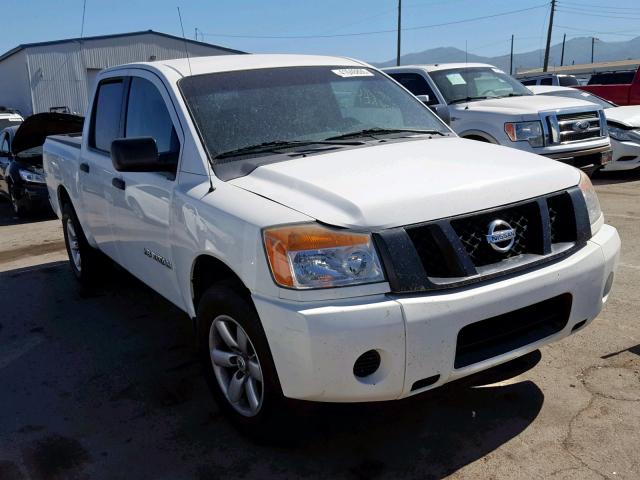 1N6AA0EKXBN326225 - 2011 NISSAN TITAN S WHITE photo 1