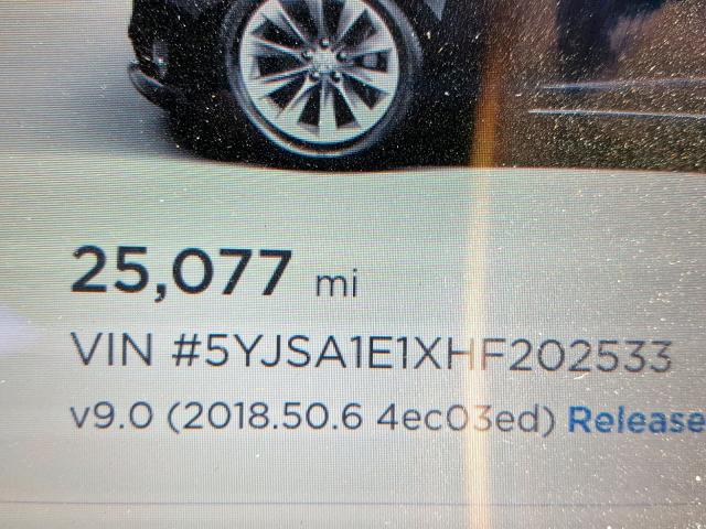 5YJSA1E1XHF202533 - 2017 TESLA MODEL S Qara foto 8