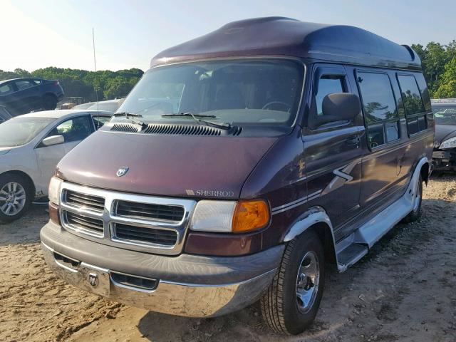 2B6HB11Y5XK540299 - 1999 DODGE RAM VAN B1 BURGUNDY photo 2