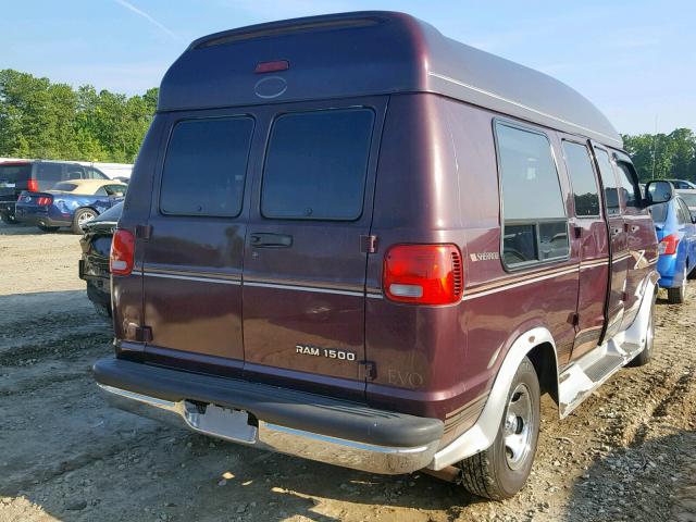 2B6HB11Y5XK540299 - 1999 DODGE RAM VAN B1 BURGUNDY photo 4