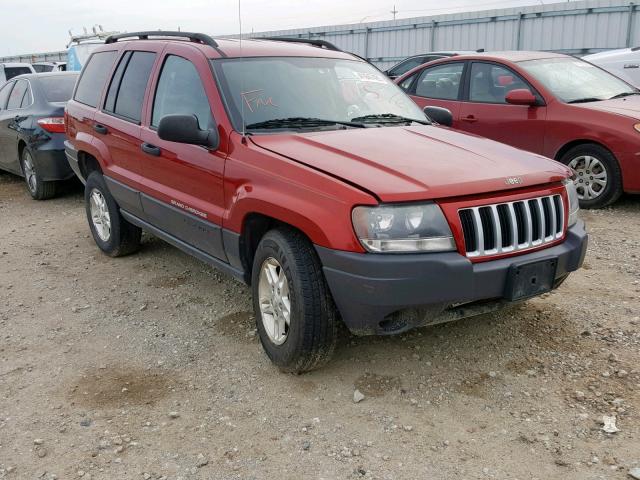 1J4GW48S24C148532 - 2004 JEEP GRAND CHER RED photo 1