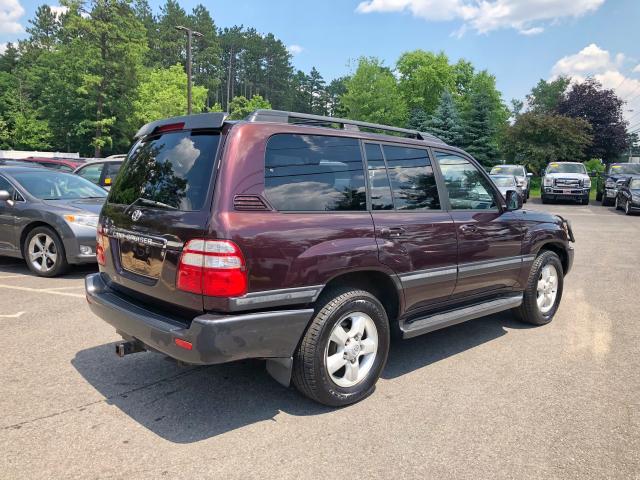 JTEHT05J852074110 - 2005 TOYOTA LAND CRUIS MAROON photo 3