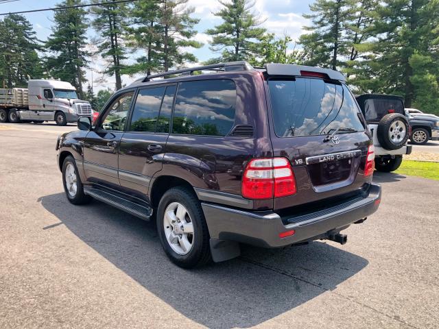 JTEHT05J852074110 - 2005 TOYOTA LAND CRUIS MAROON photo 4