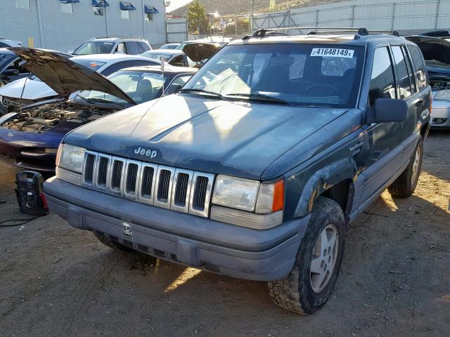 1J4GZ58Y3SC725289 - 1995 JEEP GRAND CHER GREEN photo 2