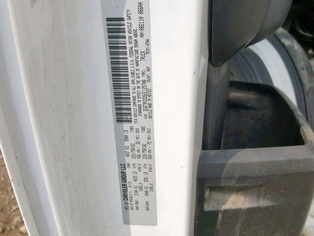3C6TRVDD5EE125708 - 2014 RAM PROMASTER WHITE photo 10