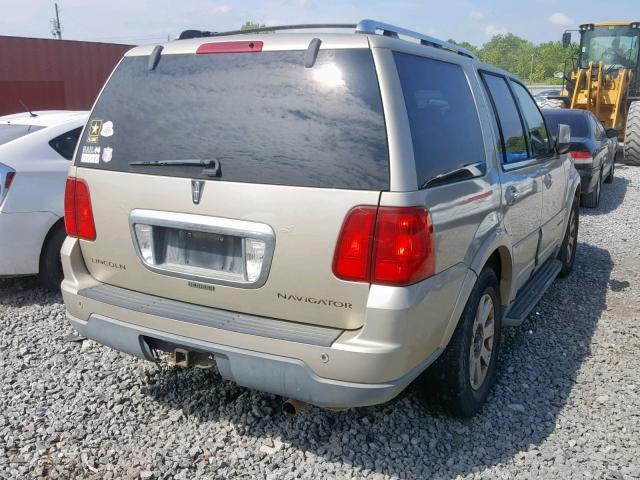 5LMFU27R54LJ00932 - 2004 LINCOLN NAVIGATOR TAN photo 4