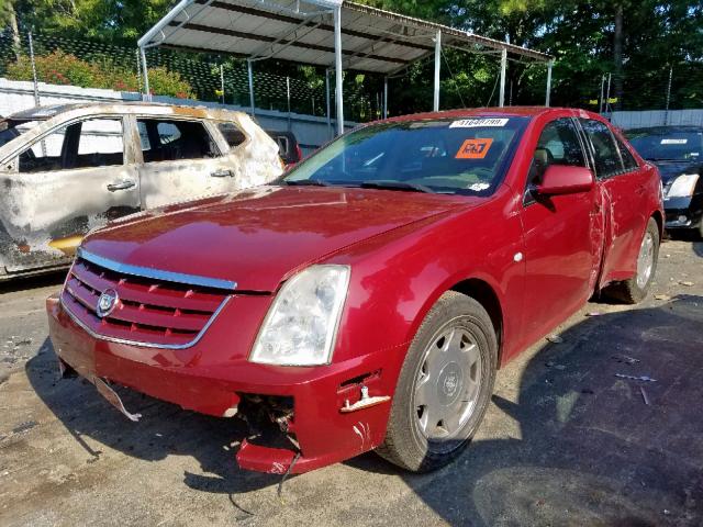 1G6DC67A750132340 - 2005 CADILLAC STS RED photo 2