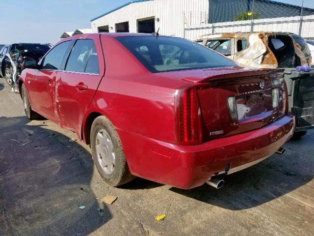 1G6DC67A750132340 - 2005 CADILLAC STS RED photo 3