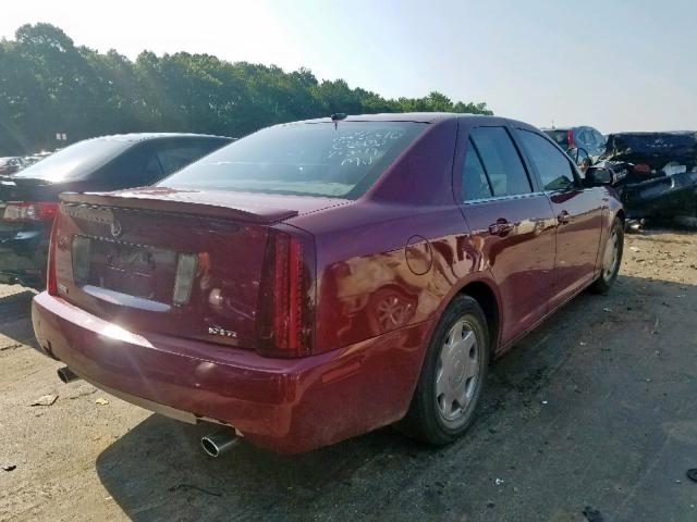 1G6DC67A750132340 - 2005 CADILLAC STS RED photo 4