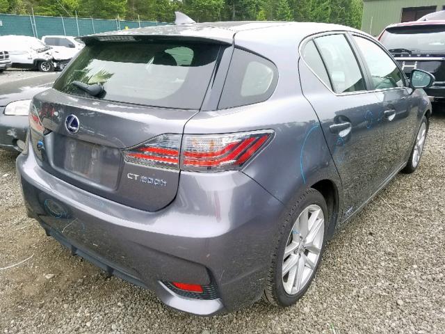 JTHKD5BH2E2206492 - 2014 LEXUS CT 200 GRAY photo 4