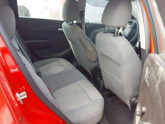 1G1JA6SH9D4179492 - 2013 CHEVROLET SONIC LS 红色 照片 6