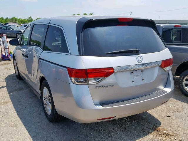 5FNRL5H2XFB009736 - 2015 HONDA ODYSSEY LX SILVER photo 3