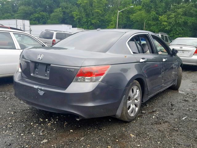 1HGCP36889A040066 - 2009 HONDA ACCORD EXL GRAY photo 4