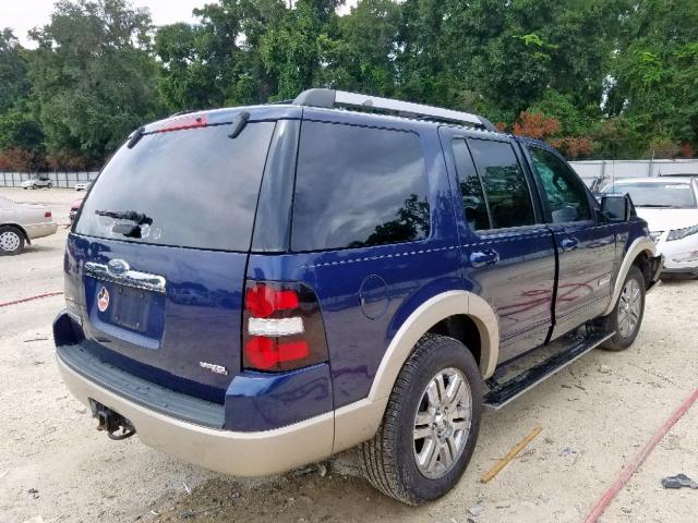 1FMEU64817UA85474 - 2007 FORD EXPLORER E BLUE photo 4