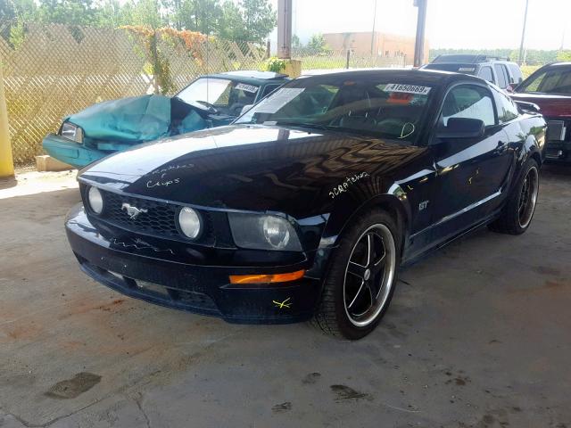 1ZVHT82H365154867 - 2006 FORD MUSTANG GT BLACK photo 2