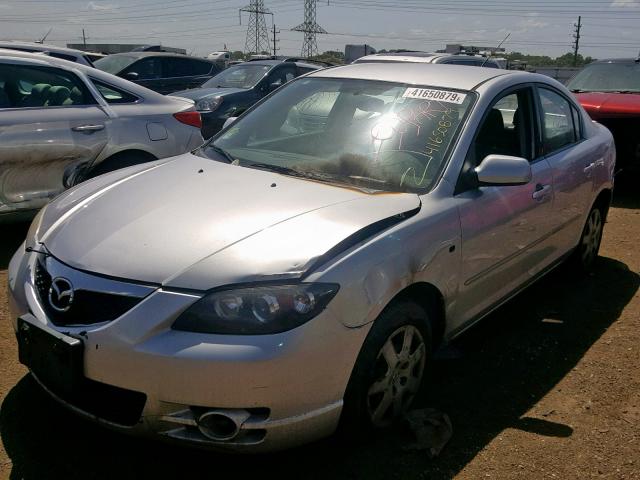 JM1BK12F371765766 - 2007 MAZDA 3 I SILVER photo 2