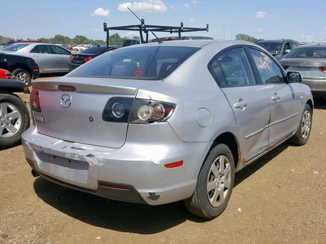 JM1BK12F371765766 - 2007 MAZDA 3 I SILVER photo 4