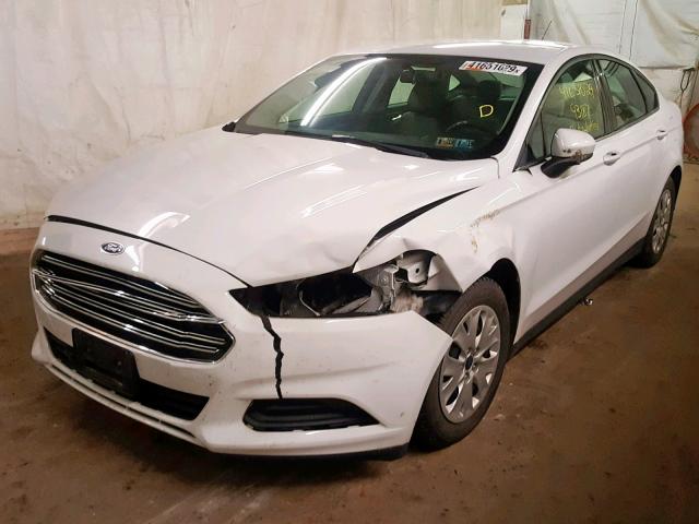 3FA6P0G78ER394630 - 2014 FORD FUSION S WHITE photo 2