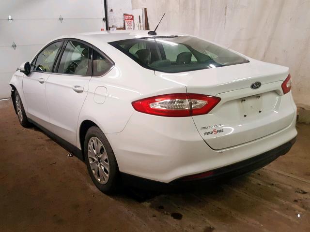 3FA6P0G78ER394630 - 2014 FORD FUSION S WHITE photo 3