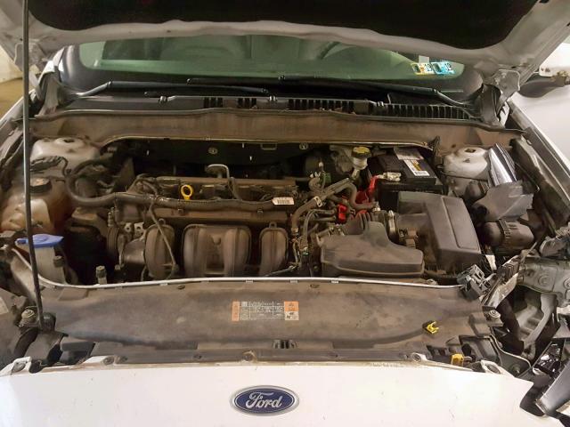 3FA6P0G78ER394630 - 2014 FORD FUSION S WHITE photo 7