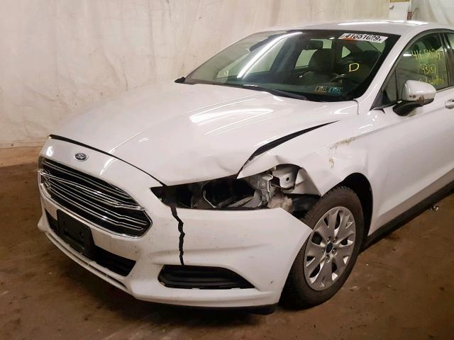 3FA6P0G78ER394630 - 2014 FORD FUSION S WHITE photo 9