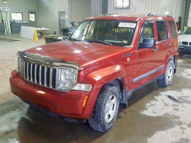 1J8GN28K38W169352 - 2008 JEEP LIBERTY SP RED photo 2