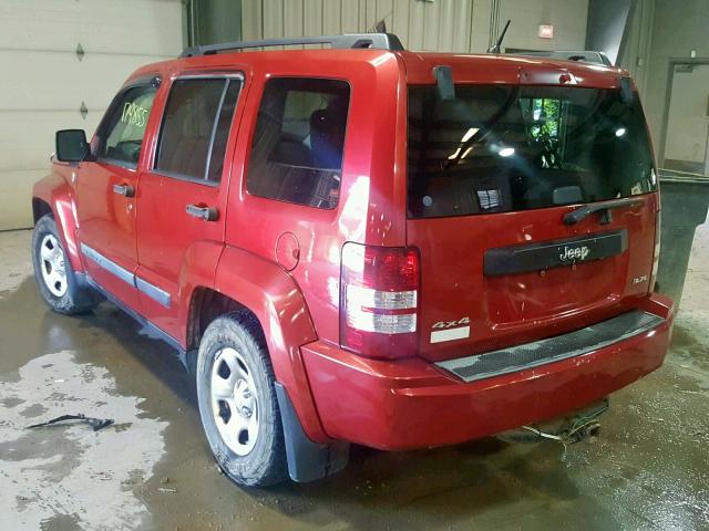 1J8GN28K38W169352 - 2008 JEEP LIBERTY SP RED photo 3