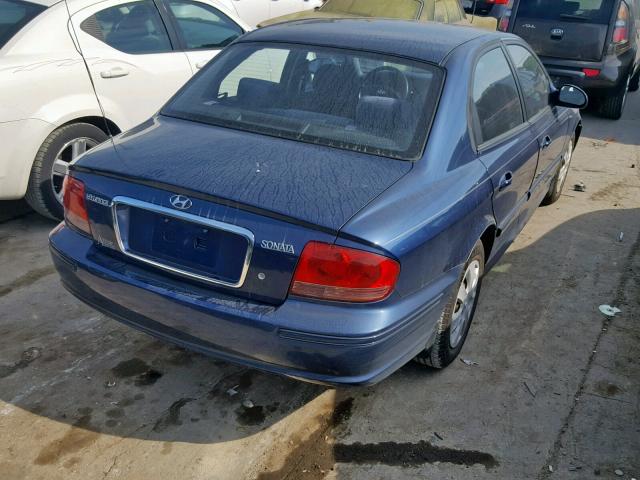 KMHWF25S92A541569 - 2002 HYUNDAI SONATA GL BLUE photo 4