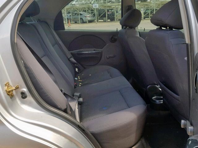 KL1TD56696B618674 - 2006 CHEVROLET AVEO BASE Gümüş foto 6