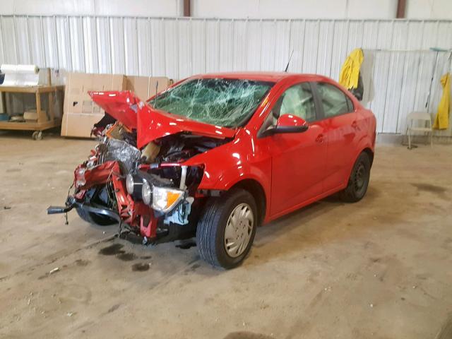 1G1JA5SH4E4131877 - 2014 CHEVROLET SONIC LS RED photo 2