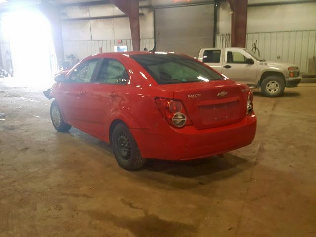 1G1JA5SH4E4131877 - 2014 CHEVROLET SONIC LS RED photo 3