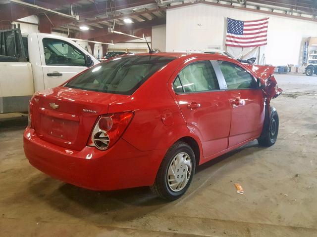 1G1JA5SH4E4131877 - 2014 CHEVROLET SONIC LS RED photo 4