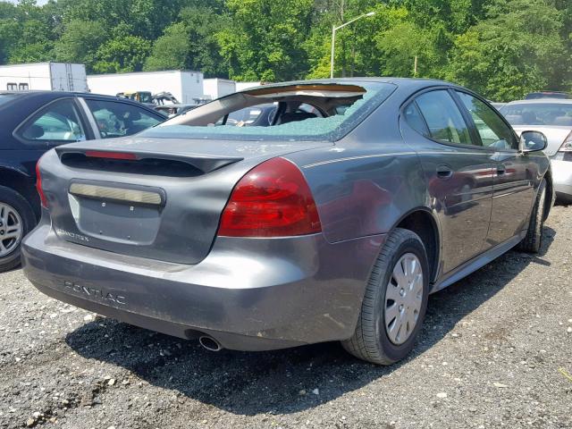 2G2WP522051165032 - 2005 PONTIAC GRAND PRIX GRAY photo 4