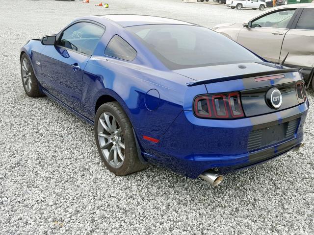 1ZVBP8CF4D5284676 - 2013 FORD MUSTANG GT BLUE photo 3