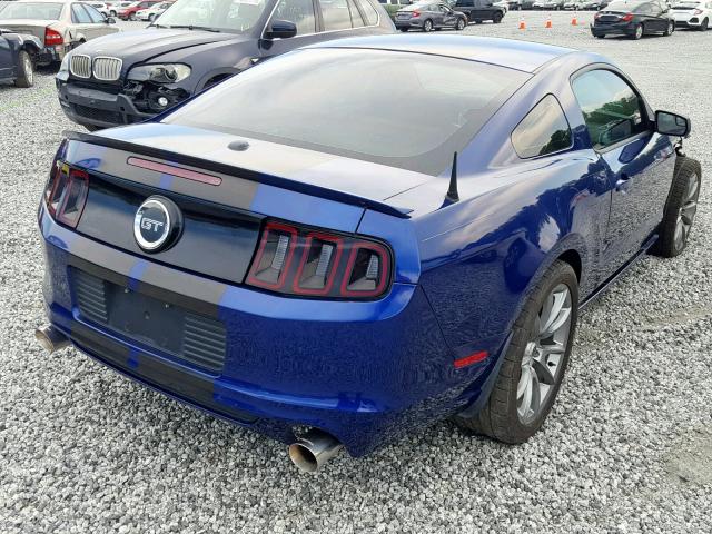 1ZVBP8CF4D5284676 - 2013 FORD MUSTANG GT BLUE photo 4