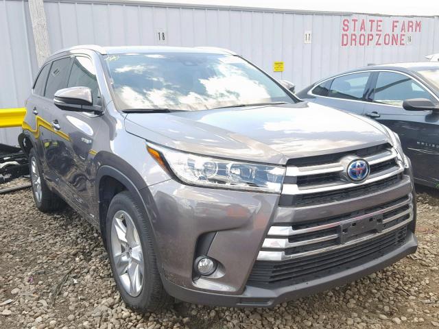 5TDDGRFH3HS024817 - 2017 TOYOTA HIGHLANDER GRAY photo 1