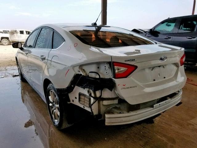 3FA6P0G75FR150791 - 2015 FORD FUSION S WHITE photo 3