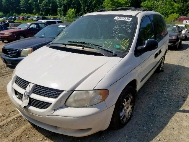 1D4GP25323B221474 - 2003 DODGE CARAVAN SE WHITE photo 2