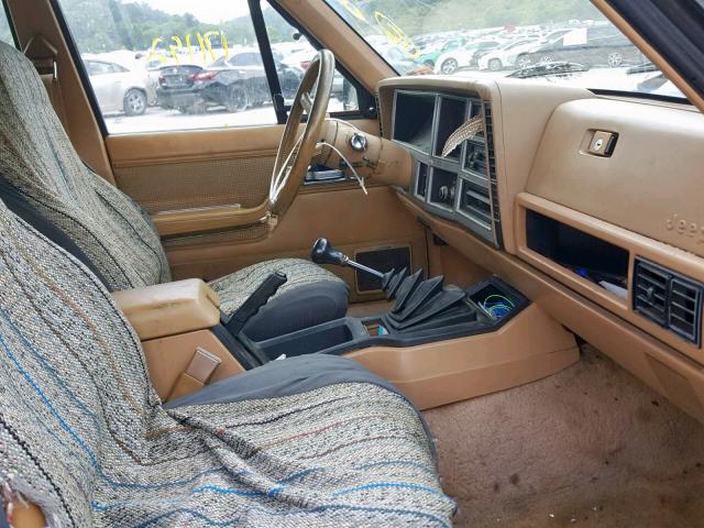 1JCHL7846HT004542 - 1987 JEEP CHEROKEE L BROWN photo 5