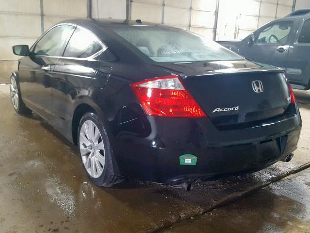 1HGCS22899A002442 - 2009 HONDA ACCORD EXL BLACK photo 3