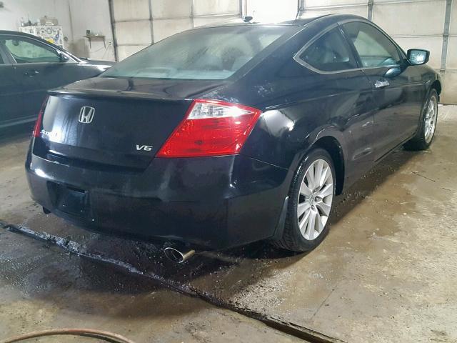 1HGCS22899A002442 - 2009 HONDA ACCORD EXL BLACK photo 4