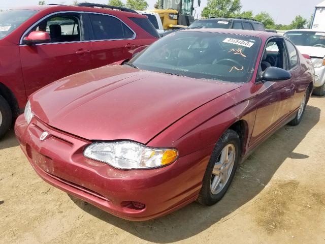 2G1WW12E559158332 - 2005 CHEVROLET MONTE CARL წითელი ფოტო 2