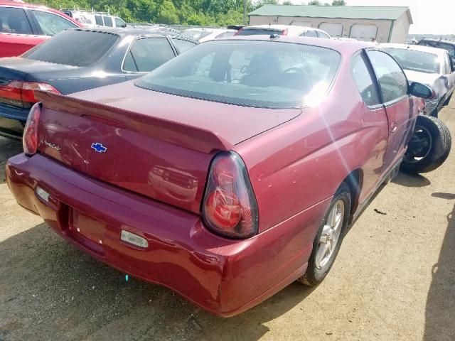 2G1WW12E559158332 - 2005 CHEVROLET MONTE CARL წითელი ფოტო 4