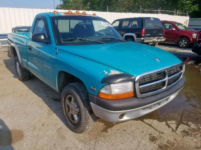 1B7FL26X7VS221270 - 1997 DODGE DAKOTA BLUE photo 1