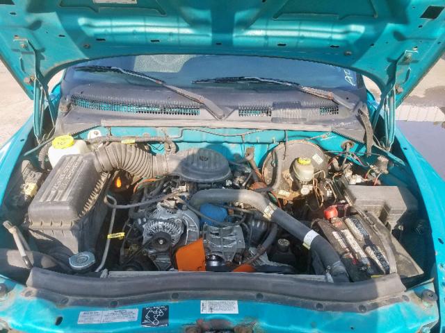 1B7FL26X7VS221270 - 1997 DODGE DAKOTA BLUE photo 7